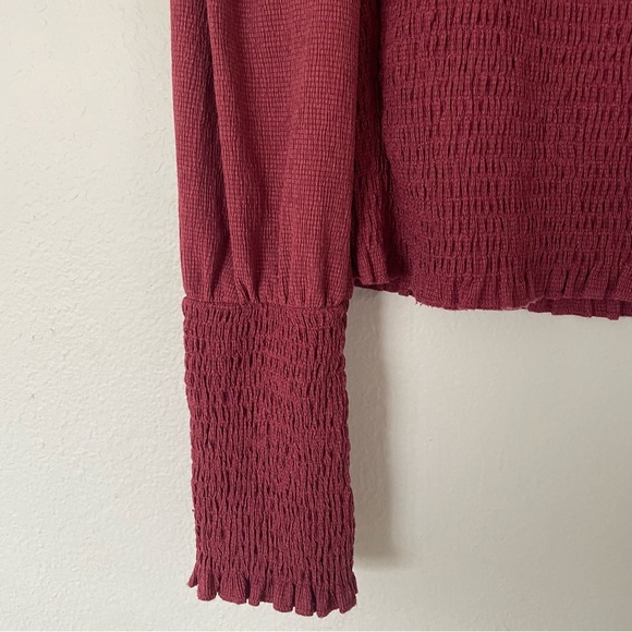 Anthropologie Smocked Puff-Sleeved Top size S - Picture 8 of 14